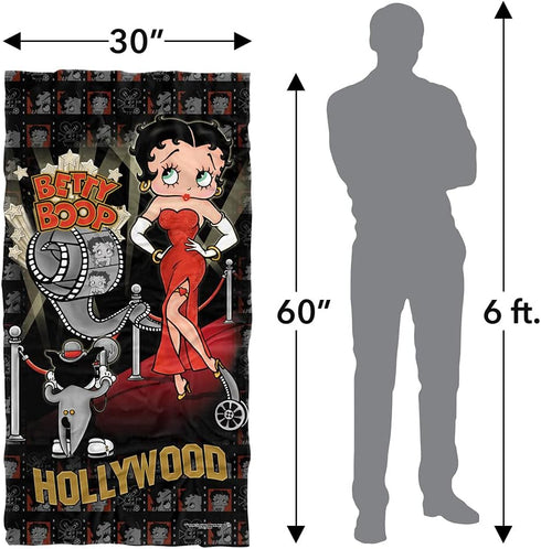 Trevco Betty Boop Hollywood Nights Officially Licensed Beach Towel 30" X 60"...