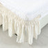 PiccoCasa Brushed Polyester Bed Skirt Wrap Around Three Fabric Sides Elastic Dust Ruffle, Easy Fit Wrinkle - with 15 Inch Drop Beige Full...