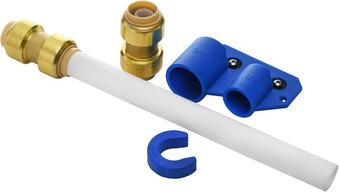Waterline ½” Pipe Repair Kit | For PEX, Copper and CPVC Pipe | Removal Tool and Deburring Tool Included | Includes 2 Brass Straight Pushfit Coupli...