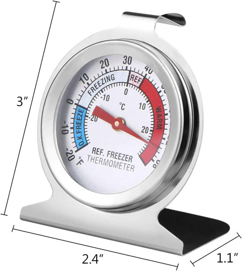 6PCS Refrigerator Freezer Thermometer - Refrigerator/Freezer/Fridge Temperature Cooler - Classic Series Large Dial Thermometer (6)...