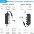 Airplane Bluetooth Adapter - Wireless Bluetooth 5.3 Transmitter Receiver Supports 2 Wireless Devices, 3.5mm AUX Bluetooth Audio Adapter for in-Fli...