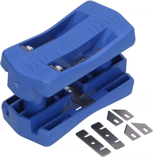 Edge Banding Trimmer, Mini Blue Plastic Woodworking Edge Banding Veneer Manual Trimming Woodworking Tool Hand Edge Band Cutter for Wood, Plywood, ...