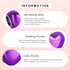 Purple Ribbon Color Heart Charms 925 Sterling Silver Bead for Bracelets...