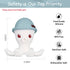 Baby Teether Teething Toys for Babies 3-12 Months, Fun Baby Teething Toys for Infant 12-18 Months, Mombella Octopus Teethers 6 Month Old, Silicone...