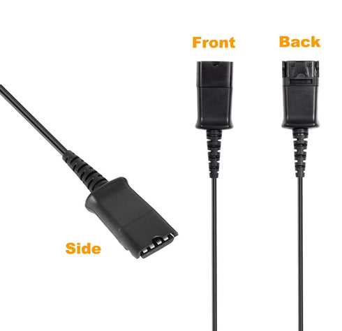VoiceJoy Call Center Headset Quick Disconnect Cable Y Splitter Adapter Trainer Cable for Training Center Compatible with Plantronics QD headsets S...