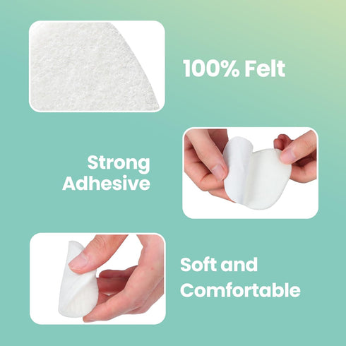 Welnove Metatarsal Foot Pads for Pain Relief - 20 Pieces Ball of Foot Cushion for Women & Men - 1/4" Thick Adhesive Foam Felt Pads, Forefoot and S...