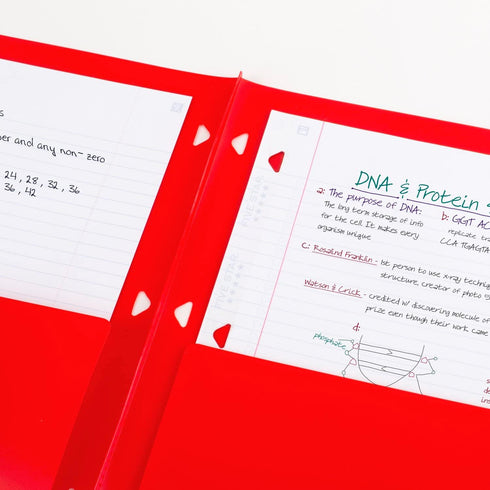 Five Star Pocket Folder + Study App, 4 Pack, 2 Pocket Folder, Customizable Cover, Fits 3 Ring Binder, Black, Pacific Blue, Fire Red, Forest Green ...