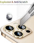 Glitter Camera Lens Protector Compatible for iPhone 14 Pro Max and iPhone 14 Pro Metal Plus Tempered Glass Camera Cover Support LIDAR Scanner, Ant...