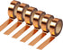 MEI YI TIAN 6 Rolls Solid Copper Gold Foil Washi Tape Set 15mmx10m Bronze Golden Stamping Paper Adhesive Masking Tapes Sticky Paper Tape for DIY S...