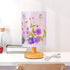 Flower Lamp Bedside Lamps Pressed Flowers Table Lamp with Wood Base – Linen Shade Small Lamps for Nightstand, Bedroom Living Room Kids Rooms Class...