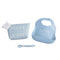 Mud Pie Blue Silicone Feeding Set...