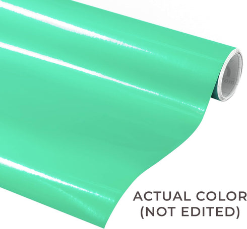 VViViD Mint Gloss DECO65 Permanent Adhesive Craft Vinyl Roll (7ft x 11.8" Roll)...
