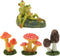 4Pcs Frog and Mushroom Statue Garden Decoration Resin Mini Landscape Decoration for Indoor and Outdoor Decoration Couple Frog Statue...