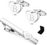 Sanfenly Cufflinks and Tie Clip for Men Set, Unique Heart Initial Cuff Links and Tie Bar Clip Personalized Alphabet Letter A-Z Cuff Links/Tie Clip...