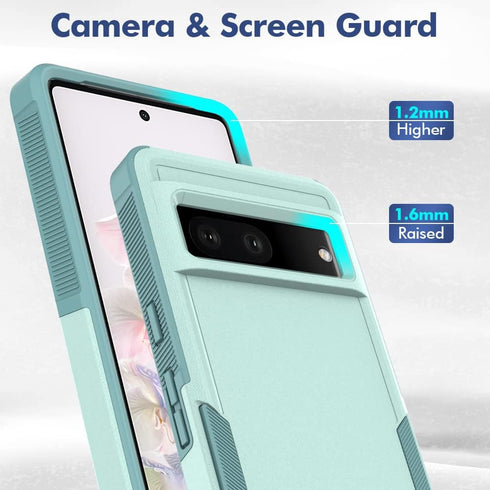 Jeylly for Google Pixel 7 Pro Case, Slim Fit Full Body Hybrid Shockproof Silicone Bumper Hard PC Back Cover Rugged Protective Case for Google Pixe...