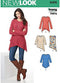 NEW LOOK Patterns Misses' Knit Tunics Size: A (XS-S-M-L-XL), 6415...