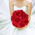 AmyHomie Artificial Flowers Dark Red Rose 50pcs Real Looking Fake Roses w/Stem for DIY Wedding Bouquets Centerpieces Arrangements Party Baby Showe...
