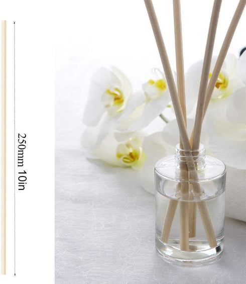 HOSSIAN 50pcs Reed Diffuser Sticks - Wood Rattan-Reed Sticks -Essential Oil Aroma Diffuser Sticks- Spa-Aromatherapy(10"/25cm)...