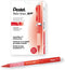 Pentel Twist Erase EXPRESS Automatic Pencil, 0.7mm Lead Size, Red Barrel, Box of 12 (QE417B)...