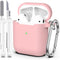 for AirPod Case Cover, Military Grade Anti-Fall Soft Silicone Shock-Absorbing Protective AirPod 2&1 Generation Case Skin Touch with Keychain and C...