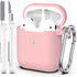 for AirPod Case Cover, Military Grade Anti-Fall Soft Silicone Shock-Absorbing Protective AirPod 2&1 Generation Case Skin Touch with Keychain and C...