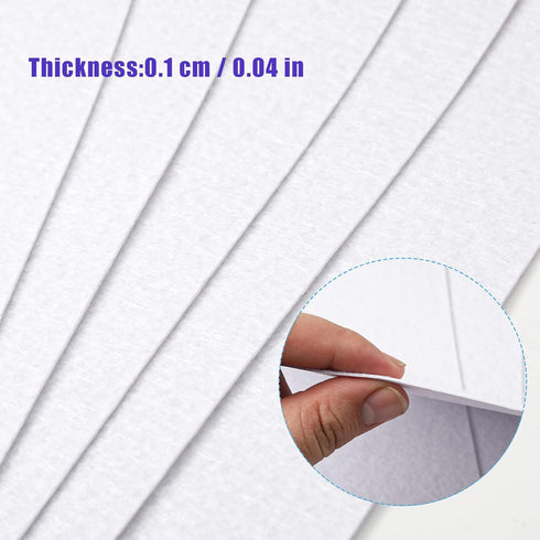 12 Sheets Self Adhesive Felt Sheets, 7.9x11.8inch Sticky Back Felt Sheets for Crafts Felt Drawer Liner for Jewelry Box Drawer DIY Crafts (White)...