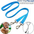 6FT Nylon Dog Tether, 1" Wide Reflective Thick Web Dog Training Tie Down for Medium Large Dogs Indoor Outdoor Front Yard Camping Blue...