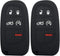 Coolbestda 2Pcs Rubber Key Fob Cover Remote Keyless Entry Holder Jacket Wallet Accessories for Dodge Journey Durango Challenger Charger Jeep Grand...