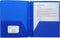 Business Source 20886 Poly Portfolio, 3 Prong, 2 Pkts, LTR, .3mil, Blue...