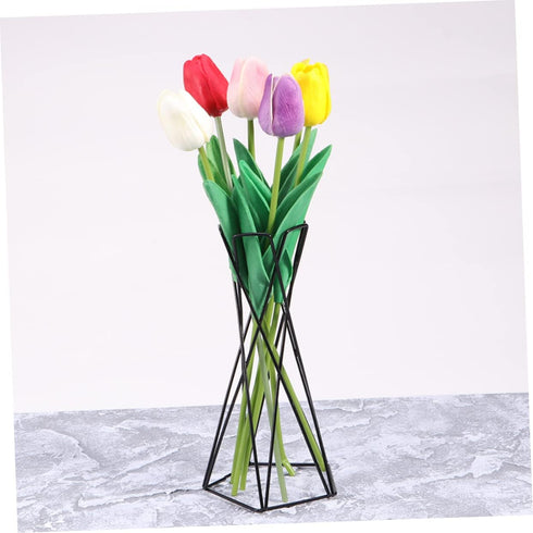 2pcs Large Indoor Plants Metal Air Plant Container Black Air Plant Holder Astetic Room Decor Air Plant Display Holder Wall Shelf Brackets Vases fo...