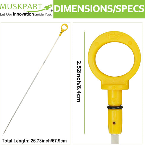 Oil Dipstick 04666139AA 917-320 for Chrysler 2006-2010 Town & Country 2006-2008 Pacifica 3.3L 3.8L Dodge 2006-2010 Grand Caravan 3.3L Engine Oil D...
