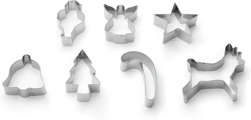 Fox Run Christmas Cookie Cutter Set, 7-Piece, Metallic...