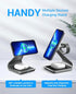 3 in 1 Wireless Charger for MagSafe, Aluminum Alloy Wireless Charging Station, Compatible with iPhone 14/13/12, Apple Watch, AirPods Pro/3/2 (Cabl...
