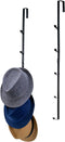 MyGift Black Metal Over The Door Hooks Heavy Duty Hanger for Hats, Coat, Scarf, and Purse, Door Hanging Rack Display Storage with 5 Hooks, Set of ...