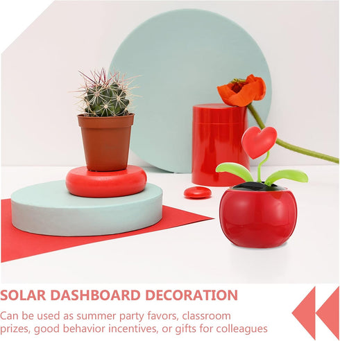 BESPORTBLE 2pcs Solar Dancing Figurines Solar Powered Dancing Flower Heart Swinging Dancer Toy for Car Dashboard Office Desk Decoration...