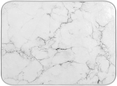 Absorbent Dish Drying Mat for Kitchen Counter - Marble Print Microfiber Drying Pad, Reversible Drainer Mats for Countertop, Large 18 x 24 inch...