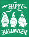 Happy Halloween Stencils for Painting Silk Screen Stencils Chalk Mesh Stencils Reusable Adhesive Stencils Gnome Pattern Stencil for Crafts, DIY Wo...