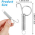 10 PCS Spring Latch for Cages, Multi-Functional Spring Loaded Latch Hook Metal Pet Cages Door Spring Latch for Fixing Small Animal, Rabbit, Dog, C...
