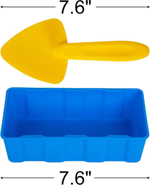 ArtCreativity Sand Brick Maker for Kids - 4 Piece Sand Toy Set - Outdoor Sand Block Playset for Building with 2 Shovels, Sand Brick Mold, and Leve...