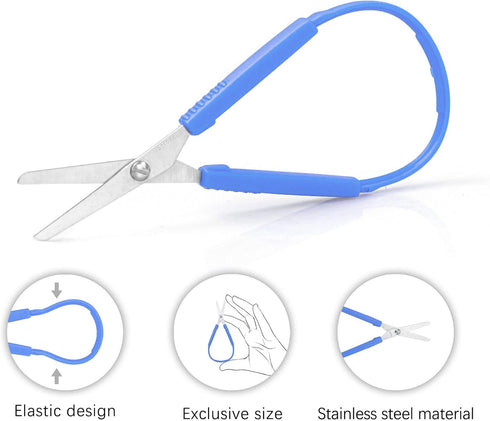 Loop Scissors, Adaptive Design, Preschool Training Scissors, Mini Squeeze Scissors, Lefty Support, (3Pcs)...