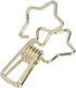 100Pcs Tail Clips, Star Shape Small Clips Decorative Paper Clips for Office School Home Desk Supplies (Gold)...