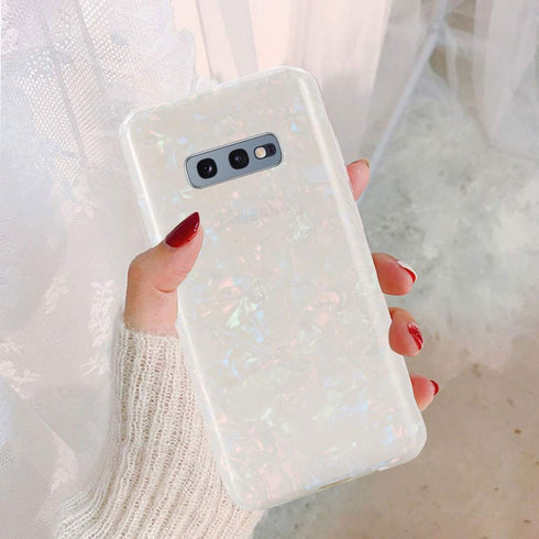 J.west Galaxy S10e Luxury Sparkle Glitter Pattern Slim Clear TPU Silicone Protective Phone Case - Colorful...