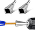 2pcs Wire Twisting Tool, Wire Stripping Tool 6mm Hex Shank Cable Wire Stripper and Twister Wire Connector Socket for Power Drill Cable Quick Strip...