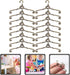 Gadpiparty Small Doll Cloth Hangers 24pcs Mini Clothes Hanger Little Hangers Metal Doll Dress Outfit Holders Wire Rack for Doll Clothes Gown Dress...