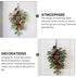 BESTOYARD Artificial 21.7in Christmas Teardrop Swag Pine and Pinecone Teardrop Door Swag Decoration for Holiday Wall Door Window Decor...