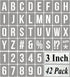3 Inch Alphabet Letter Stencils for Painting - 42 Pack Letter and Number Stencil Templates with Signs for Painting on Wood, Reusable Numbers and L...