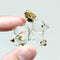 Rabbit Tiny Miniature Figurines Animals Hand Blown Glass Art W/22K Gold Trim Collectible Gift Decorate, Clear Gold...