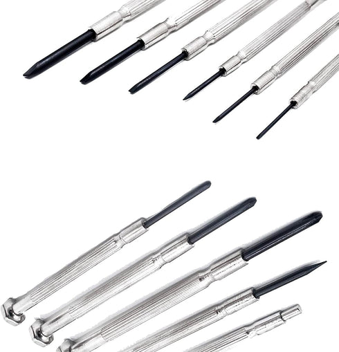 6Pcs Mini Screwdriver Set, Eyeglass Repair Screwdriver, Precision Repair Tool Kit with 6 Different Size Flathead and Philips Screwdrivers, Ideal f...