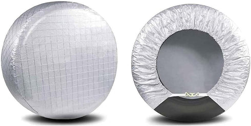 Amfor Tire Covers Set of 2, Waterproof Anti-UV Sun Snow Rain Tire Covers for Trailers, RV, Camper, SUV, Truck, Fit 24-26 inches Tire Diameter...