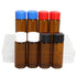 8 Pcs 20ml Glass Vials with Screw Caps, 4 Colors Caps, Amber Glass Vials, Leak-Proof Glass Bottle...
